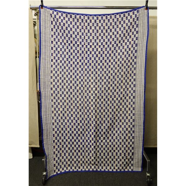 Woven Blue & White Area Rug 52" x 80"