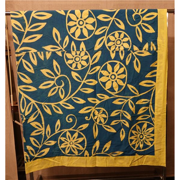 Floral Print Bed Topper Sheet w/ Lining 81" x 100"