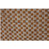 Image 6 : Woven Orange & White Area Rug 52" x 81"