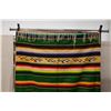 Image 2 : Traditional Mexican Serape w/ Geometric Design & Fringe 52" x 84"