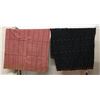 Image 1 : Qty 2 Misc Fabrics: Plaid & Black Solid Open-End Covers, Misc Sizes