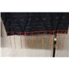 Image 2 : Qty 2 Misc Fabrics: Plaid & Black Solid Open-End Covers, Misc Sizes