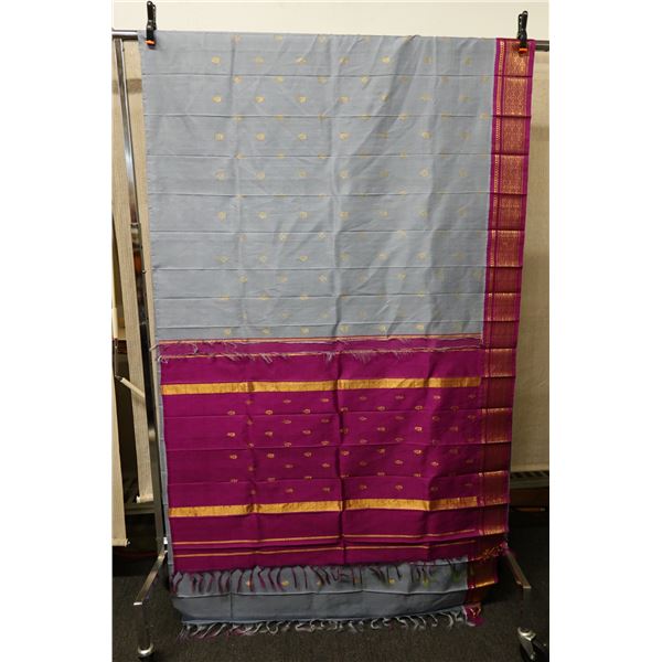 Floral Fabric Wrap or Throw w/ Fringe 216" x 48"