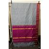 Image 1 : Floral Fabric Wrap or Throw w/ Fringe 216" x 48"