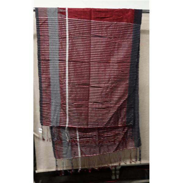 Nomad Handmade Striped Fabric Wrap or Throw 44" x 92"