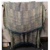 Image 1 : Tulsi Fabric Wrap or Throw w/ Fringe & Geometric Design 80" x 152"