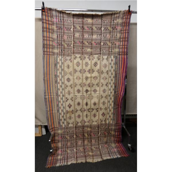Floral Fabric Wrap or Throw w/ Fringe 51" x 96"