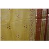 Image 7 : Embroidered Yellow Fabric Wrap or Throw  44" x 108"