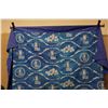 Image 2 : Japanese Kasuri Pattern No Matter Blue Fabric Throw 84" x 90"