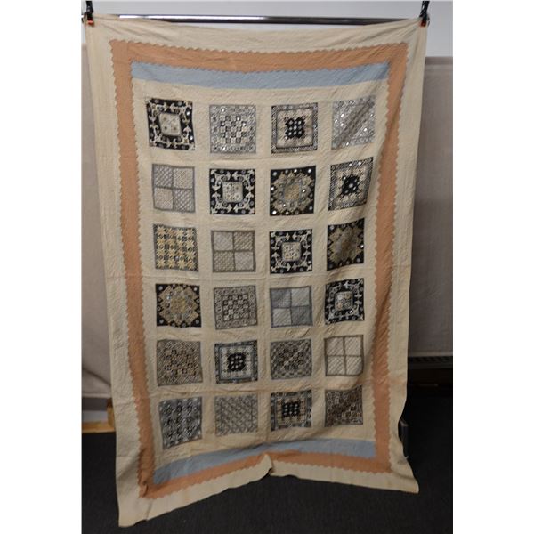 Geometric Shape Design Fabric Quilt or Throw 60" x 90"