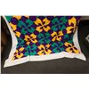 Image 4 : Floral Design Fabric Quilt or Throw 84" x 110"
