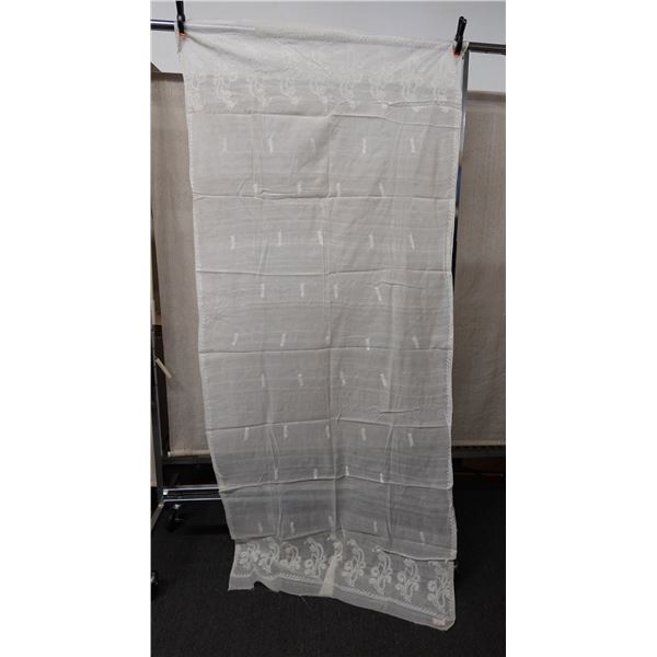 Mrignaynee White Fabric Wrap or Throw 40" x 94"