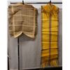 Image 1 : Qty 2 Fabric Wraps or Throws w/ Fringes, Misc Design & Sizes