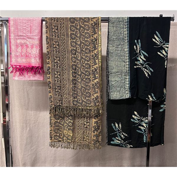 Qty 3 Fabric Sections, Misc Design & Sizes