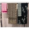 Image 1 : Qty 3 Fabric Sections, Misc Design & Sizes