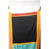 Image 2 : Solid w/ Paisley Design Fabric Quilt or Throw 43" x 78"
