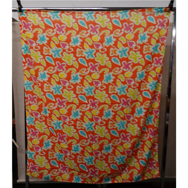 Jim Thompson Floral Design Fabric Wrap or Throw 48" x 58"