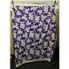 Image 1 : Floral Design Fabric Cover or Throw 76" x 82"