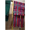 Image 13 : Qty 4 Fabric Wraps or Throws w/ Fringes, Misc Design & Sizes