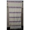 Image 1 : White Woven Design Fabric Wrap or Throw 25" x 106"