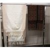Image 1 : Qty 2 Fabric Wraps or Throws w/ Fringes, Misc Design & Sizes
