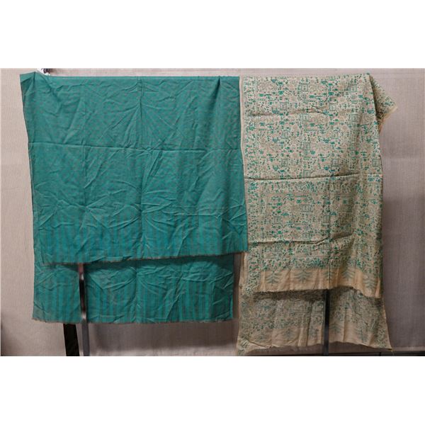 Qty 2 Fabric Wraps or Throws, Misc Design & Sizes