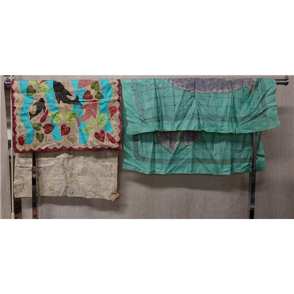 Qty 2 Kamayani Fabric Wraps or Throws, Misc Design & Sizes