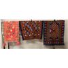 Image 1 : Qty 3 Fabric Wraps or Throws w/ Fringes, Misc Design & Sizes