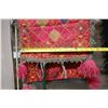 Image 6 : Qty 3 Fabric Wraps or Throws w/ Fringes, Misc Design & Sizes