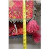 Image 7 : Qty 3 Fabric Wraps or Throws w/ Fringes, Misc Design & Sizes