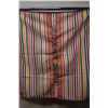 Image 2 : Striped Fabric w/ Flowers Wrap or Throw 42" x 42"