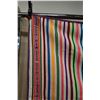 Image 3 : Striped Fabric w/ Flowers Wrap or Throw 42" x 42"