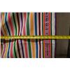 Image 4 : Striped Fabric w/ Flowers Wrap or Throw 42" x 42"