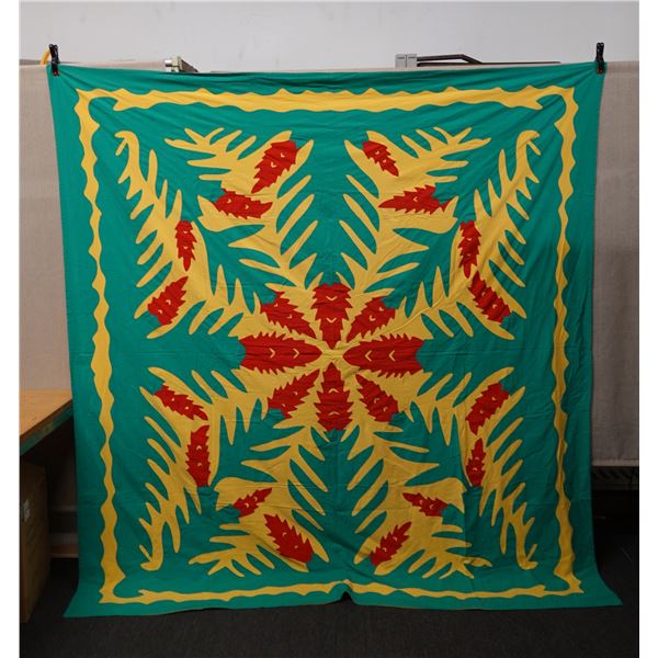 Floral Applique Cover 83" x 88"