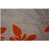 Image 11 : Orange Hawaiian Floral Quilt 93" x 90"