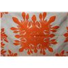 Image 13 : Orange Hawaiian Floral Quilt 93" x 90"