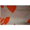 Image 20 : Orange Hawaiian Floral Quilt 93" x 90"