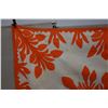 Image 4 : Orange Hawaiian Floral Quilt 93" x 90"