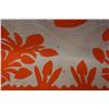 Image 9 : Orange Hawaiian Floral Quilt 93" x 90"