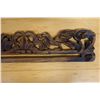 Image 3 : Carved Indonesian Wooden Textile or Tapestry Hanger 19" x 5"