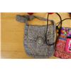 Image 2 : Qty 8 Woven Shoulder Tote Bags, Misc Styles & Sizes
