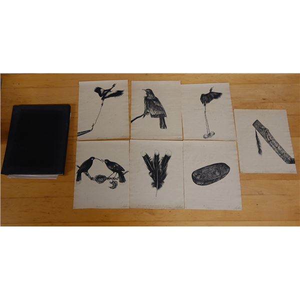 Qty 7 Bird Prints by Artist AL Neal 11" x 14"