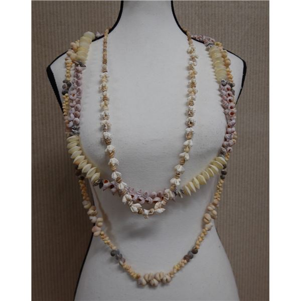 Qty 3 Shell Lei, Misc Shells & Sizes