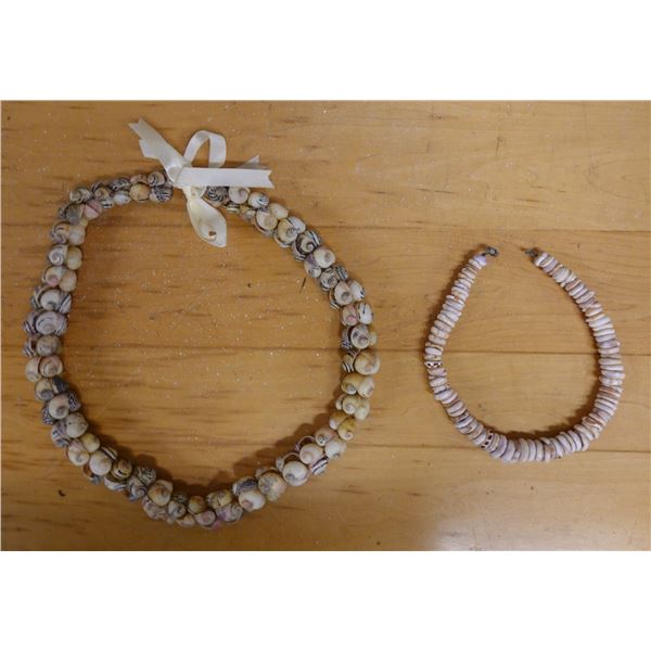 Qty 2 Shell Lei, Misc Shells & Sizes