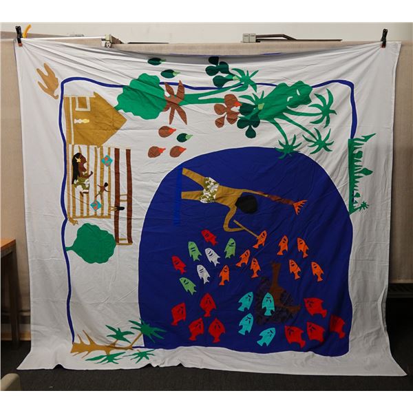 Abstract Design Fabric Cover or Throw 94" x 90"