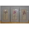 Image 1 : Qty 3 Floral Artworks by Artist Wren w/ Stamp & COA, Unframed 12" x 20"