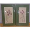 Image 1 : Qty 2 Floral Artworks by Artist Wren w/ Stamp & COA, Unframed 12" x 20"