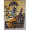 Image 2 : Abstract City Scene Artwork, Unframed 11" x 14"