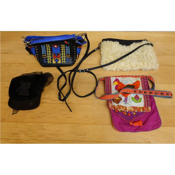 Qty 4 Cross-Body Bags, Misc Styles & Sizes