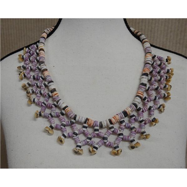 Traditional Shell Money Lei Necklace 24"L